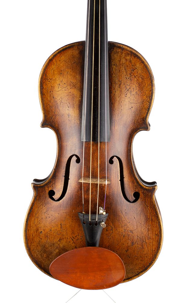 A violin, branded Duke