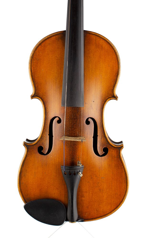 A violin, labelled Carlo Fissorie