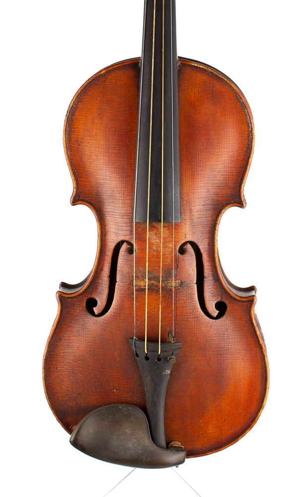 A violin, labelled Charles Tweedale