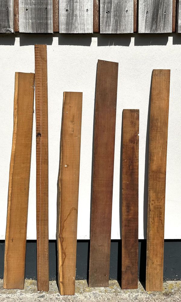 Six pernambuco bow blanks