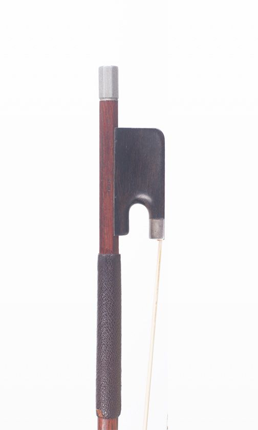 A silver-mounted cello bow by W. E. Hill & Sons, London