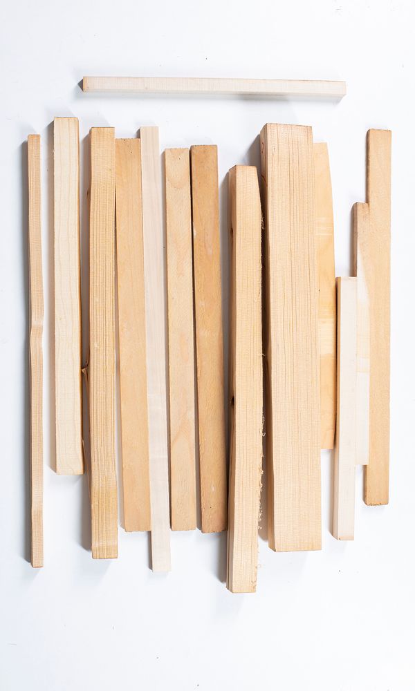 A small quantity of bass bar, spruce