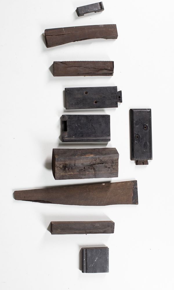 A small quantity of wood, ebony