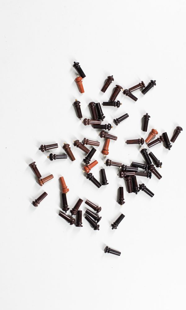 Fifty-five endpins, assorted