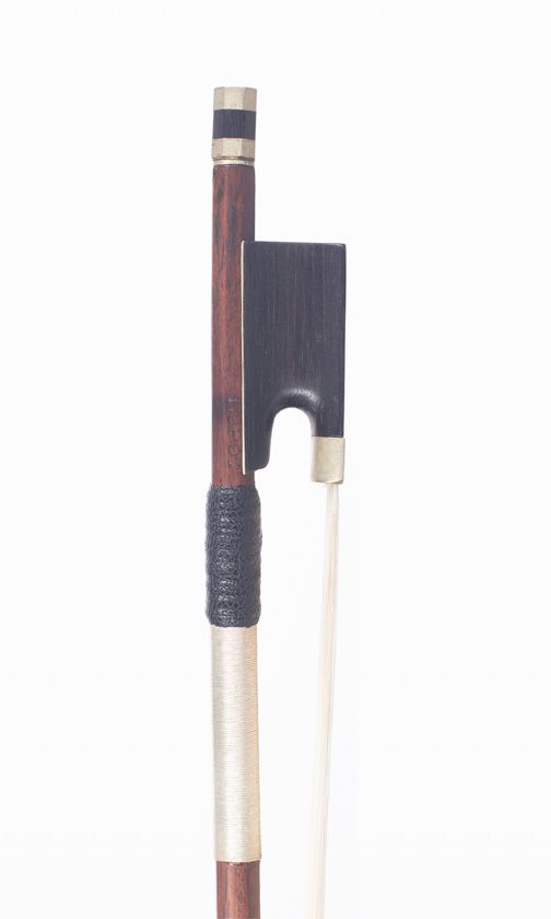 A violin bow, branded Lupot