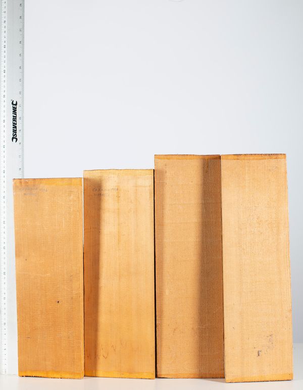 Four violin fronts, spruce