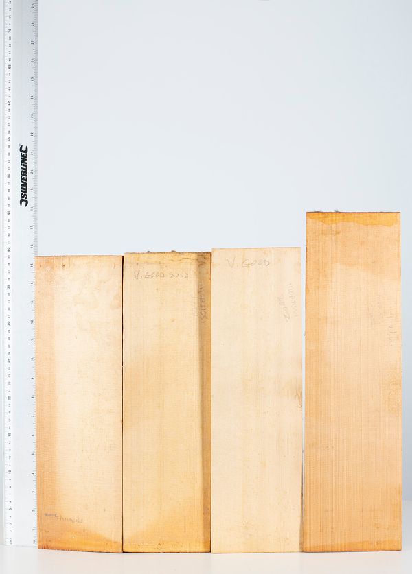 Four violin fronts, spruce