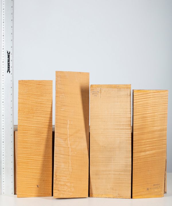 Four violin backs, maple