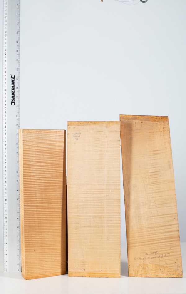 Four violin backs, maple