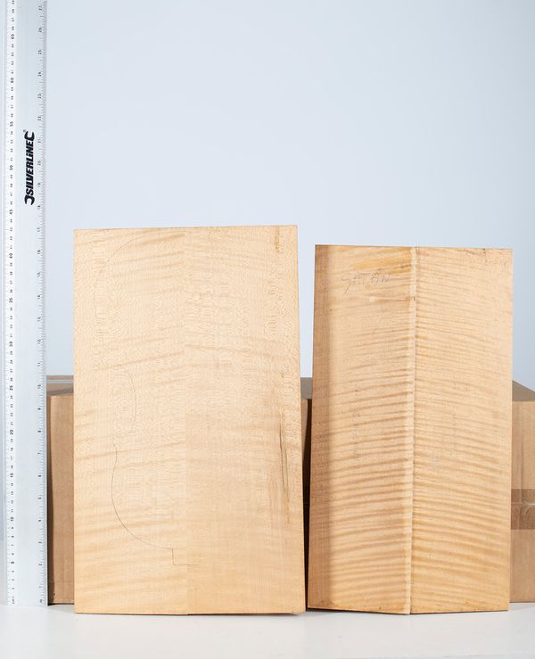 Two violin backs, maple