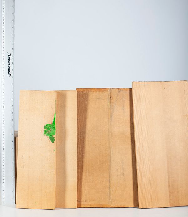 Three violin fronts, spruce