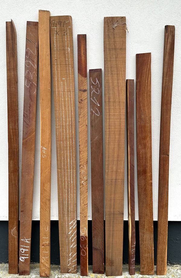Fourteen pernambuco bow blanks