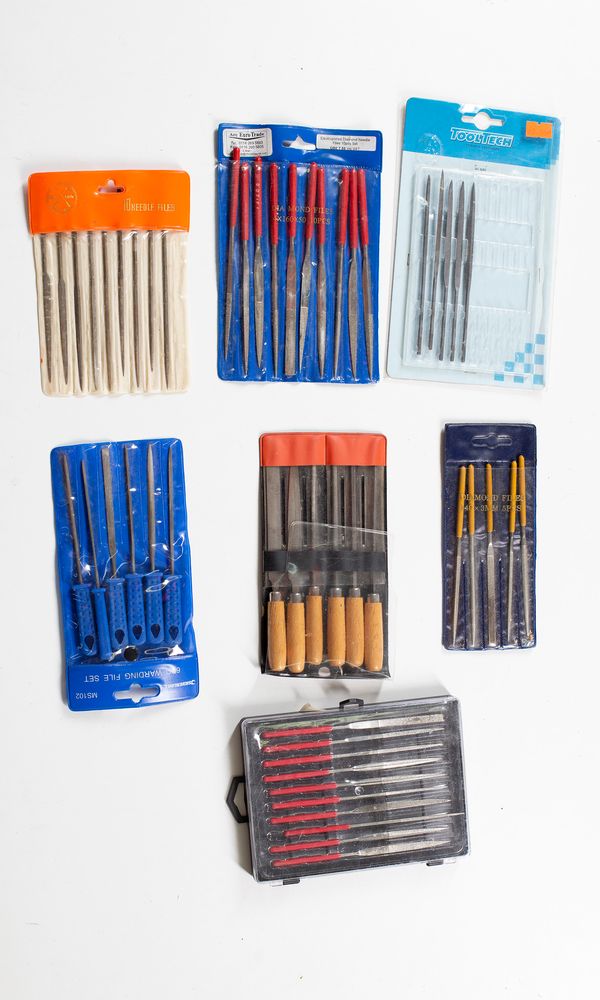 A small quantity of needle files, various sets