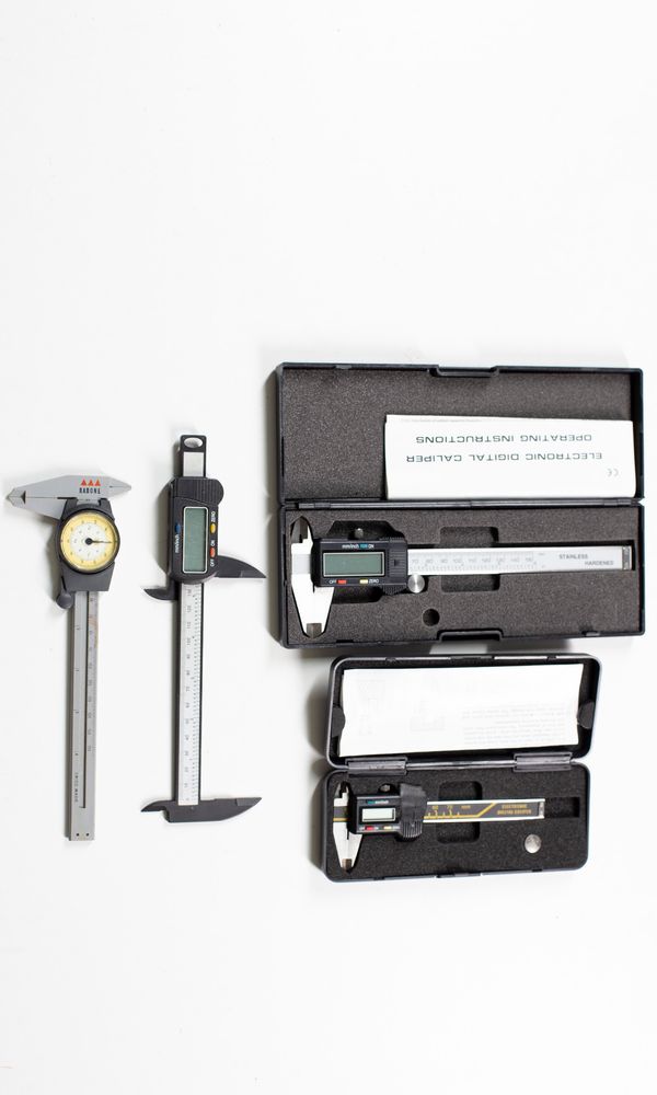 Four measuring calipers