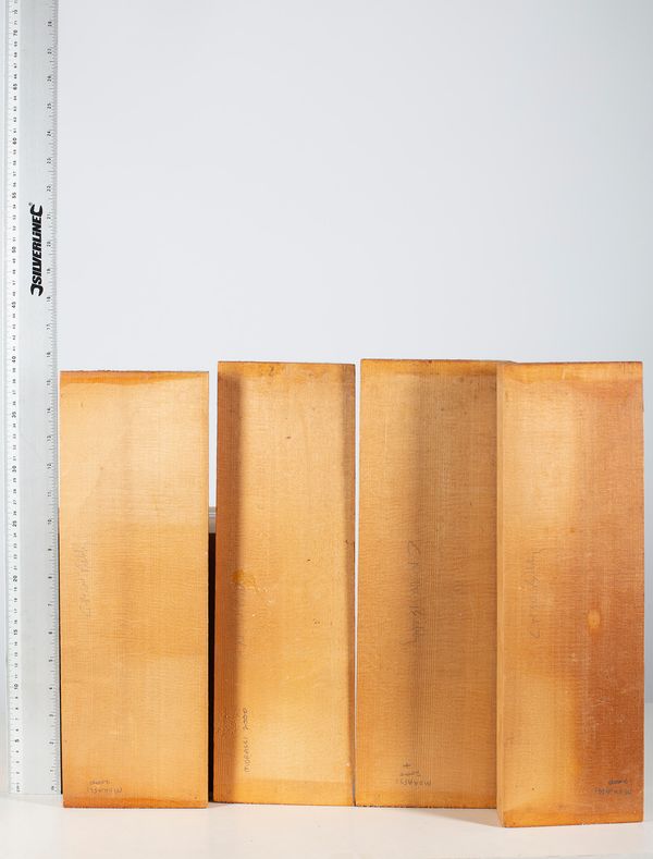 Four violin fronts, spruce