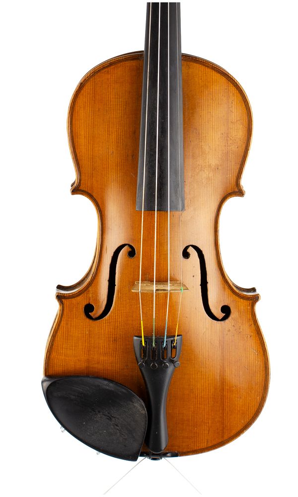 A violin, labelled Antonius Stradiuarius  over 100 year old