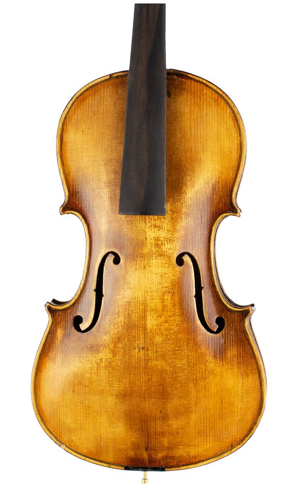 A violin, labelled C. Mezin... Mirecourt