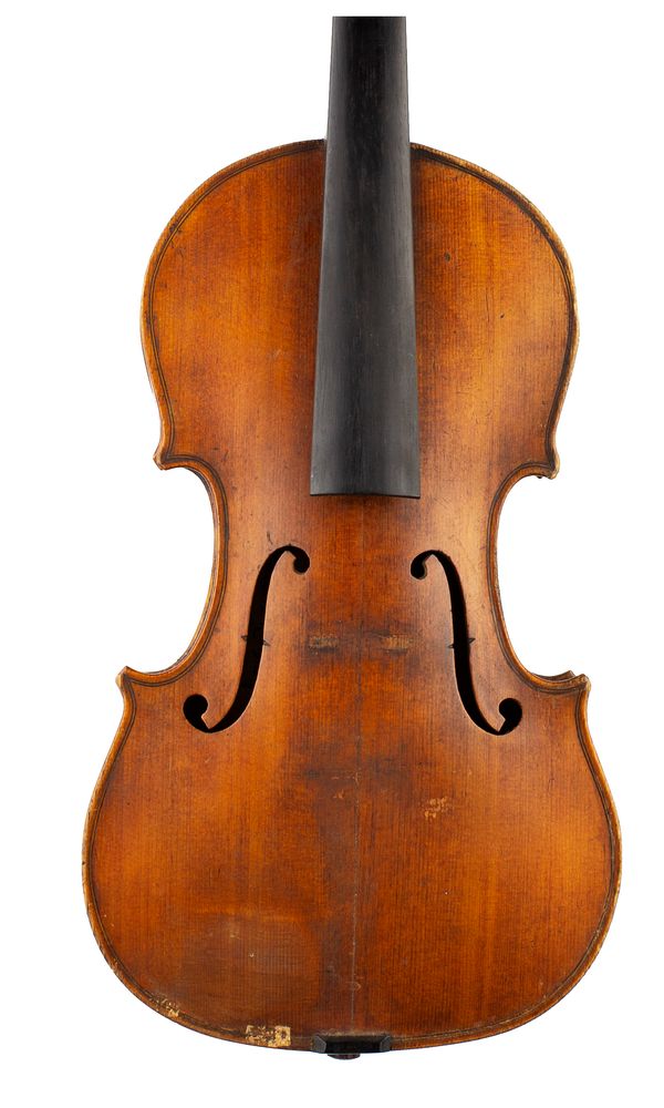 A violin, labelled William Laugher