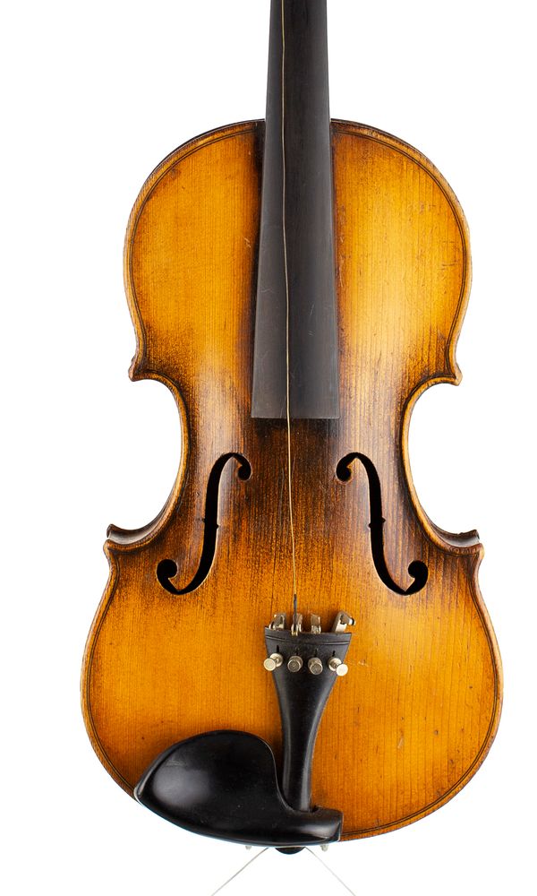 A violin, labelled Nicolaus Gagliano