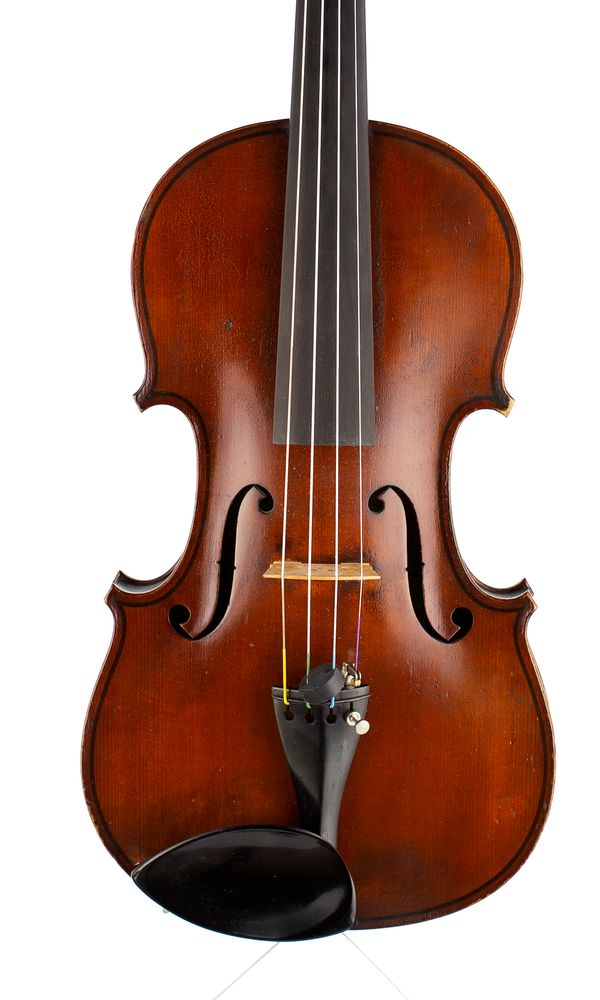 A violin, labelled Anton Hertel