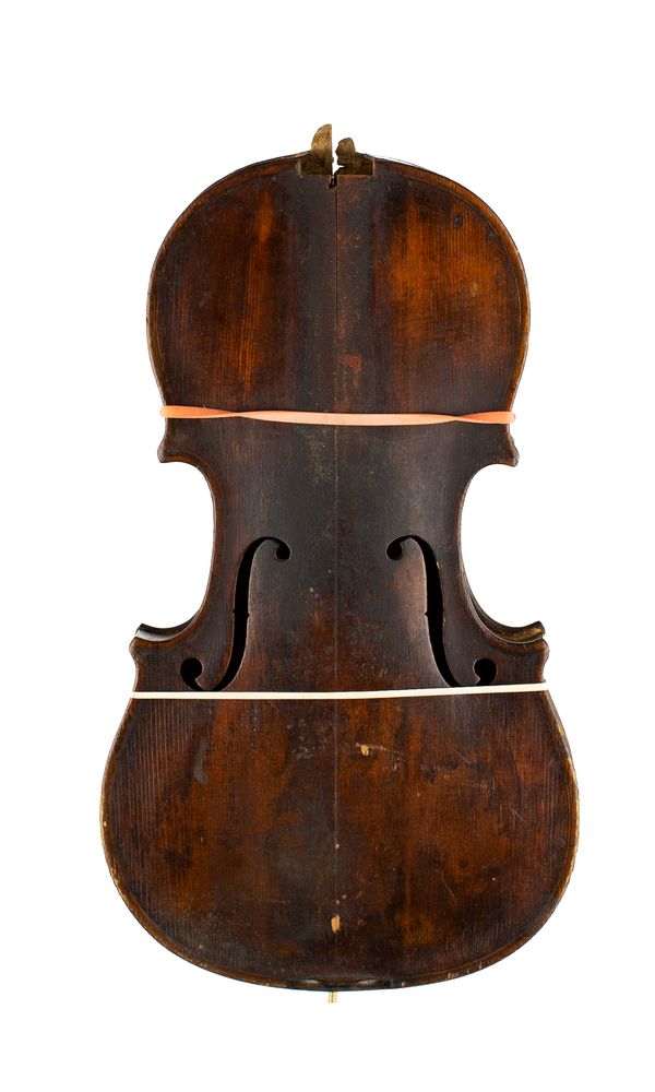 A three-quarter size violin, unlabelled