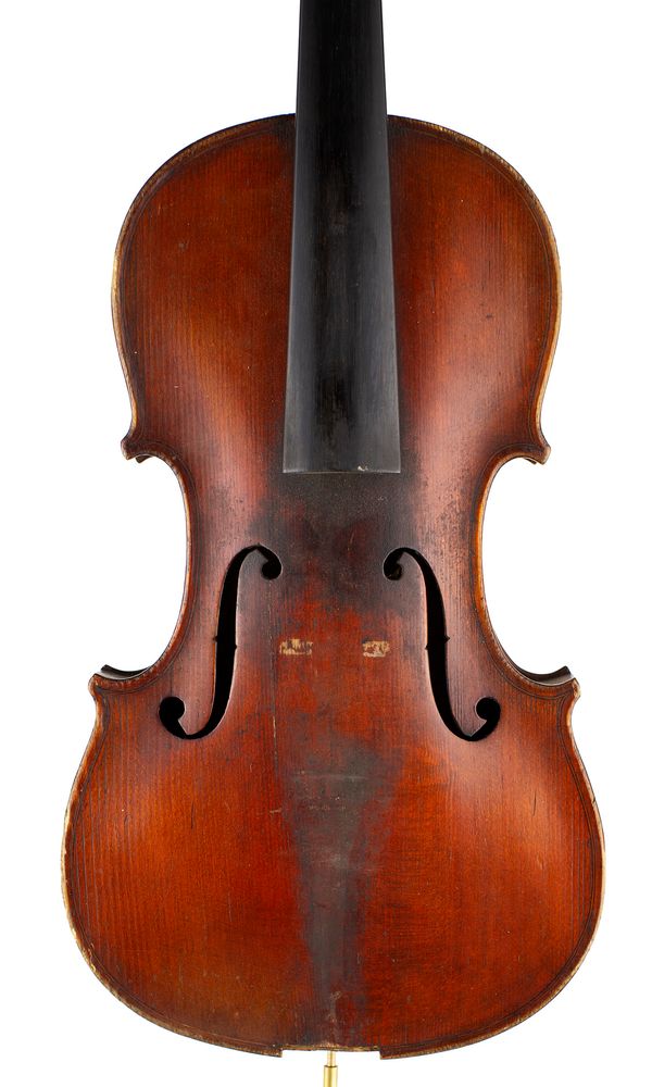 A violin, labelled Jean Baptist Vuillaume