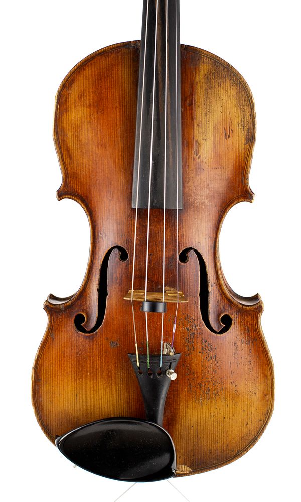 A violin, labelled Antonius Stradivarius