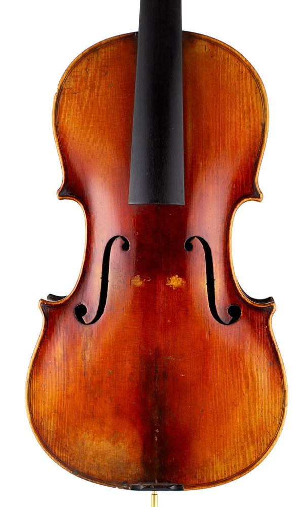 A violin, labelled P. Hel