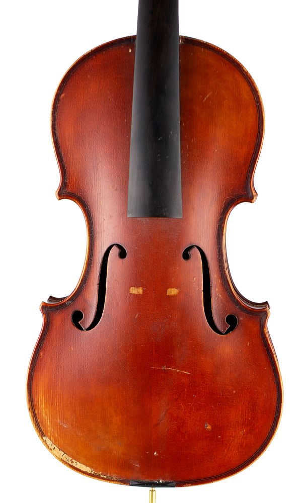 A violin, labelled Silvestre et Maucotel