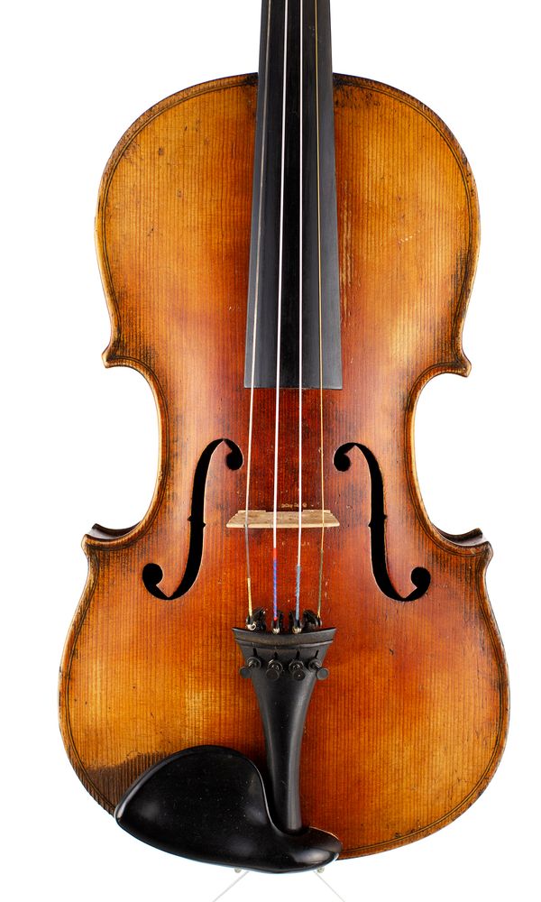 A violin, labelled Antonius Stradiuarius Cremonenfis