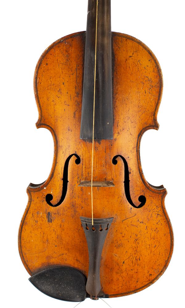 A violin, labelled Compagnon