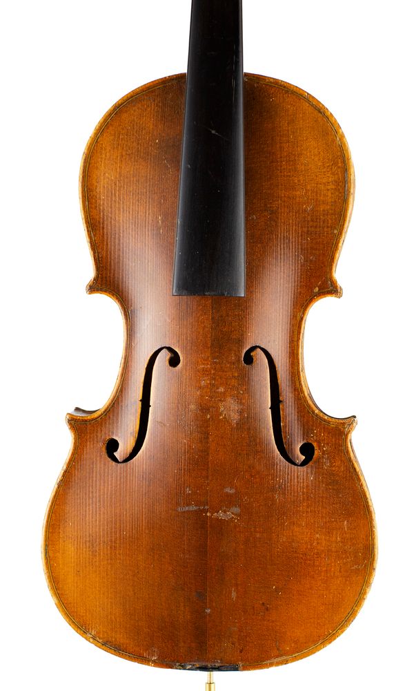 A three-quarter sized violin, unlabelled