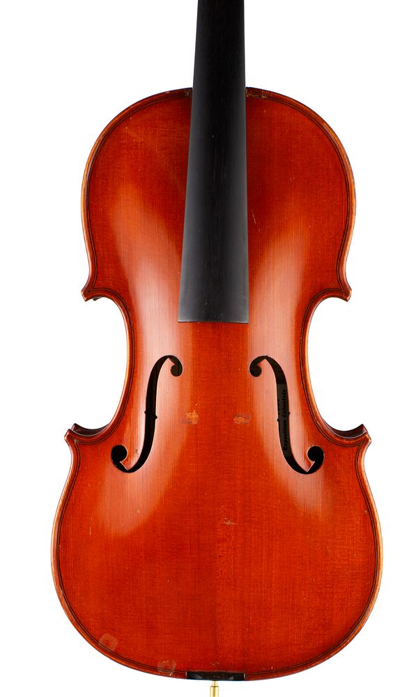 A violin, labelled Joannes Franciscus Pressendas q. Raphael