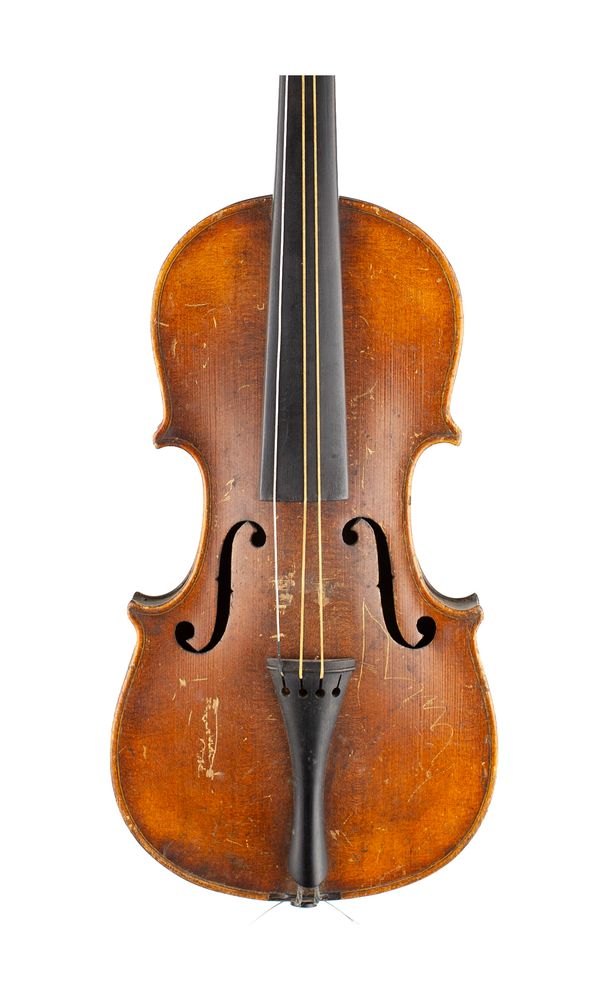 A half-sized violin, unlabelled