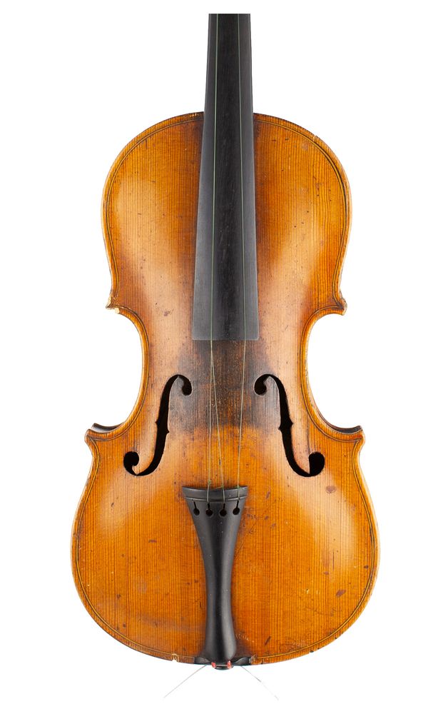 A three-quarter sized violin, labelled Antonius Stradiuarius