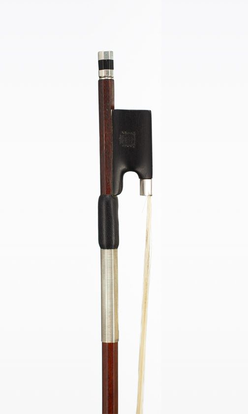A silver-mounted violin bow by H. R. Pfretzschner, Germany, circa 1930