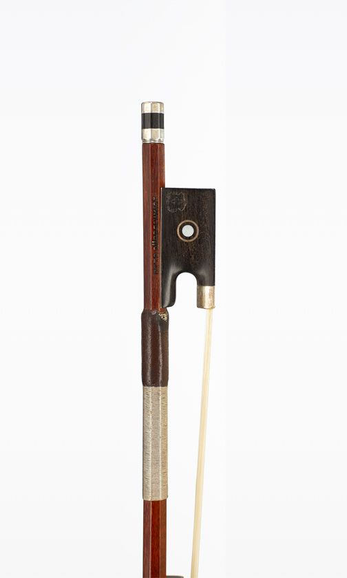 A silver-mounted violin bow by Otto Durrschmidt, Germany, 20th Century