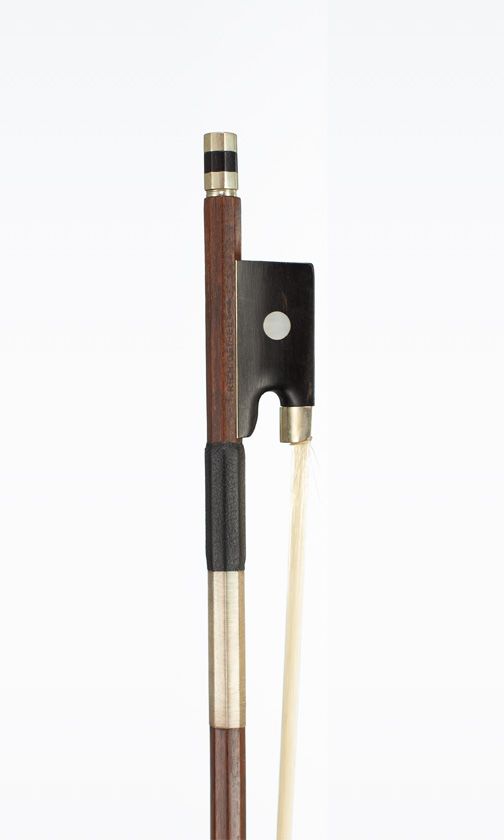 A nickel-mounted violin bow by Richard Giepel, Germany, circa 1930