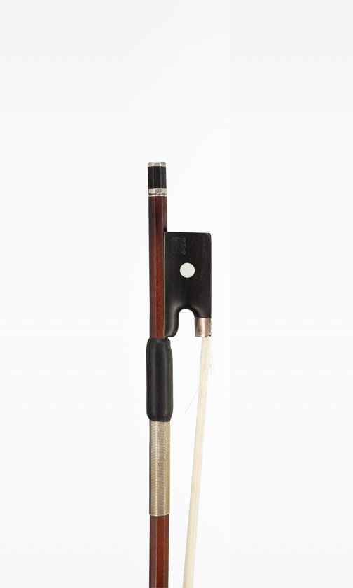 A silver-mounted violin bow by H. R. Pfretzschner, Germany, circa 1930