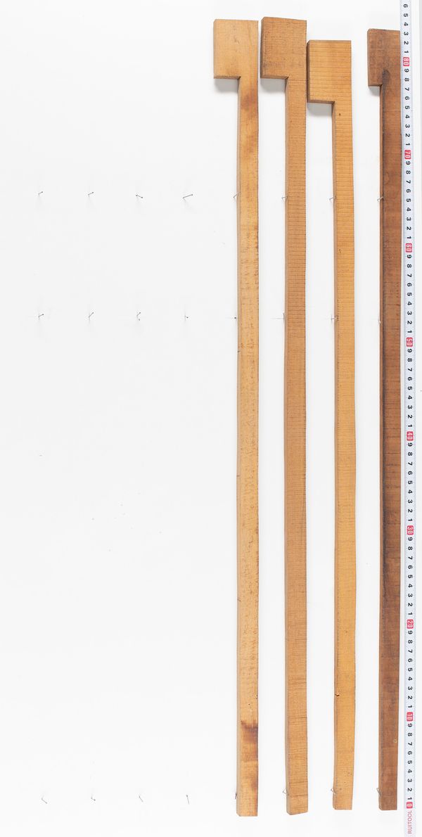 Four pernambuco bow blanks