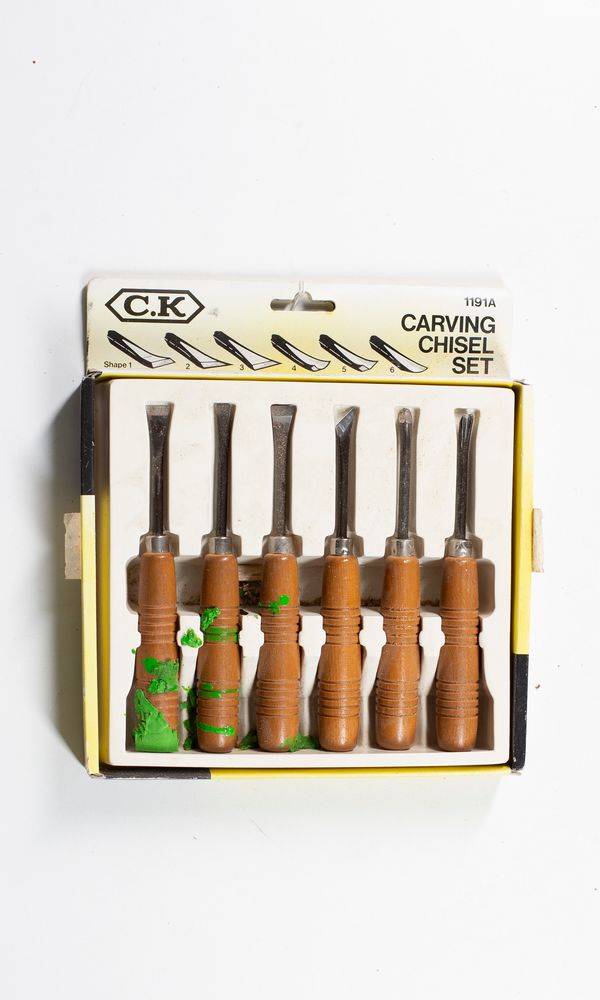 Six carving chisels set