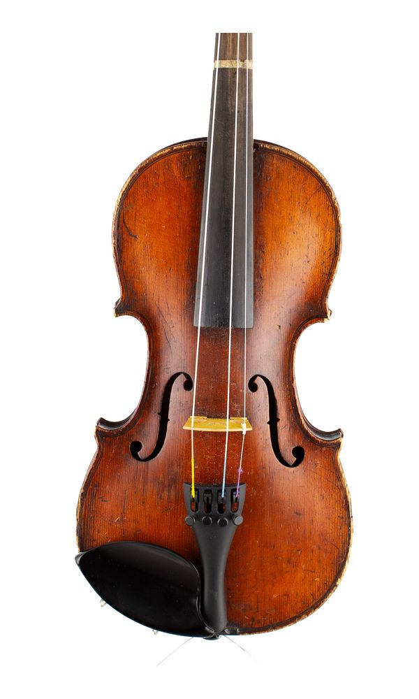 A half-sized violin, unlabelled