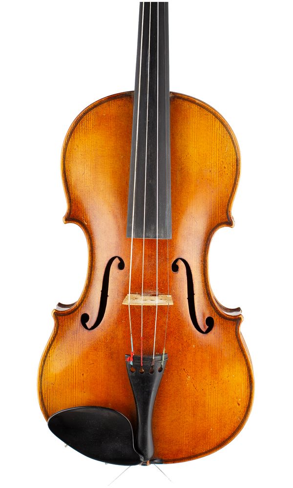 A three-quarter sized violin, labelled Joseph Guarnerius