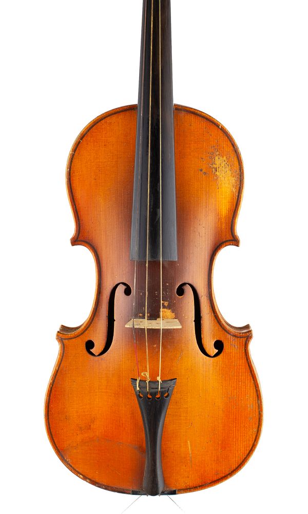 A violin, labelled Antonius Stradiuarius