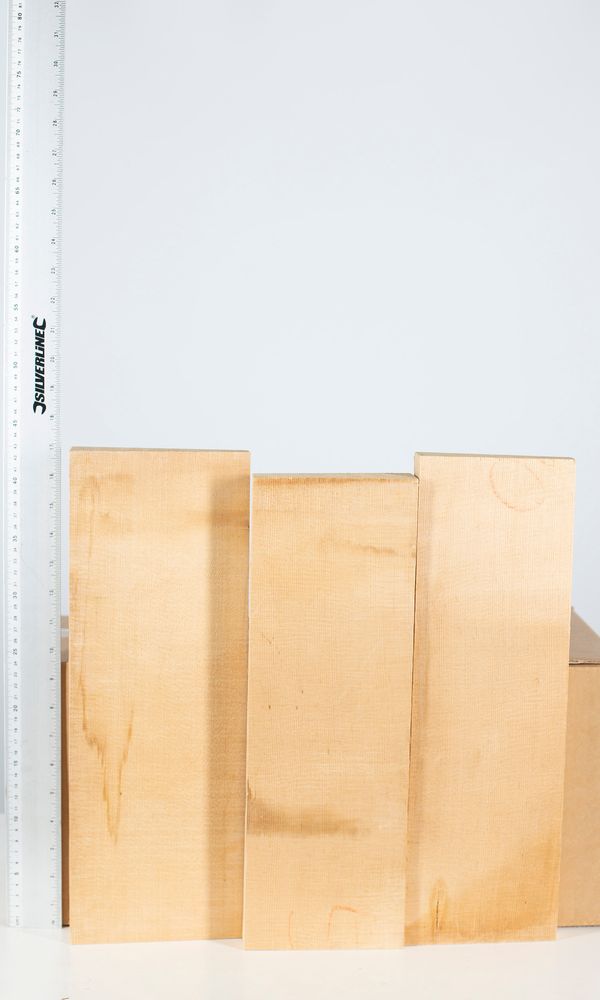 Four violin fronts, spruce