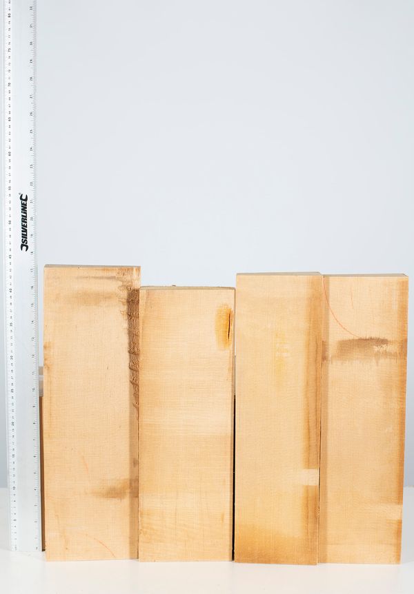 Four violin fronts, spruce