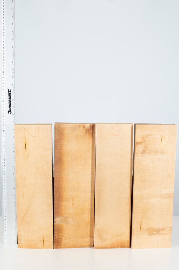 Four violin fronts, spruce