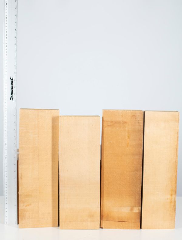 Four violin fronts, spruce