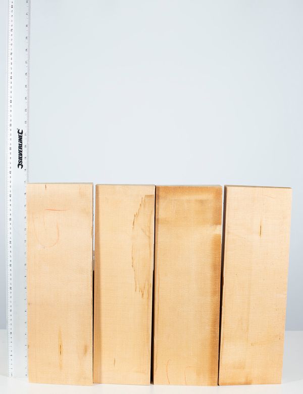 Four violin fronts, spruce