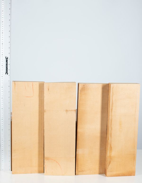 Four violin fronts, spruce